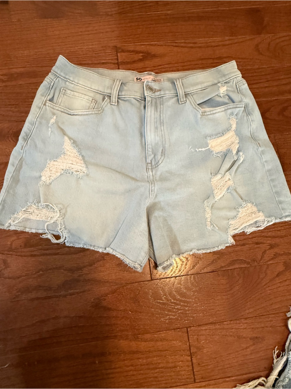 So juniors denim shorts